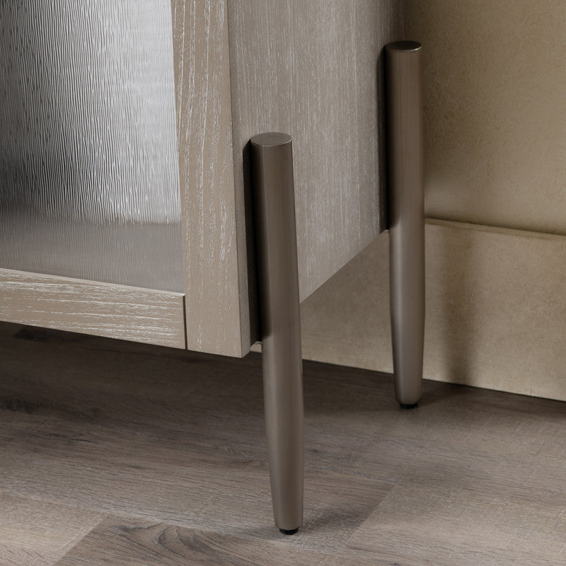 Finnley Brown/White Curio Cabinet by Crestview at Eve Furniture
