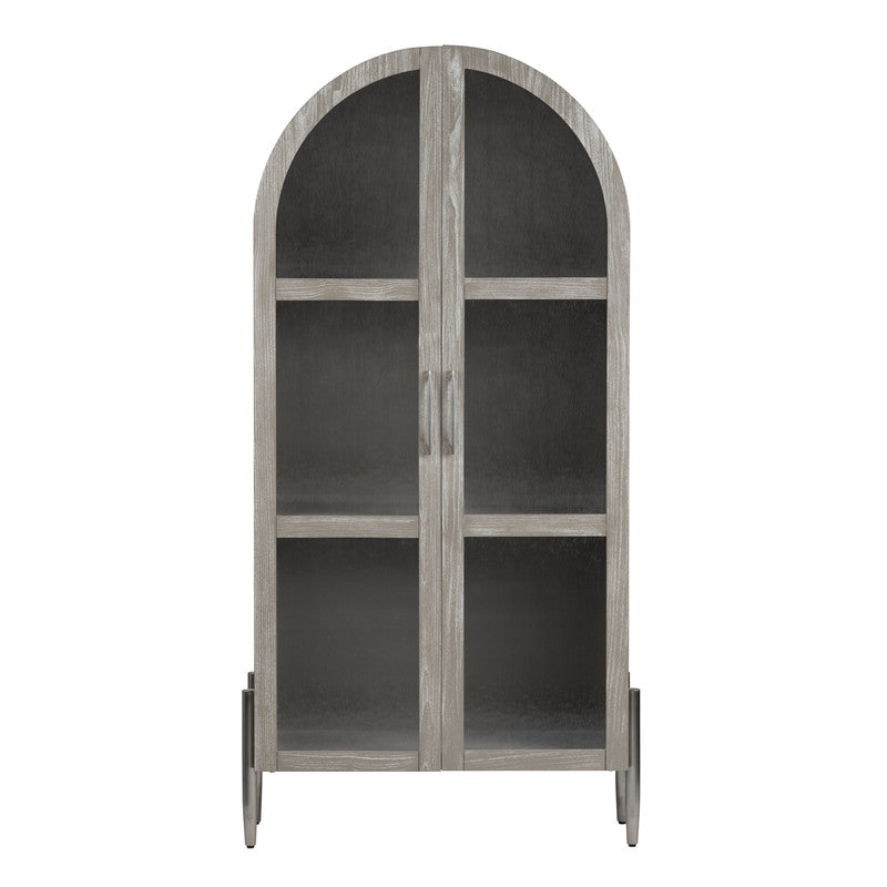 Finnley Brown/White Curio Cabinet by Crestview at Eve Furniture