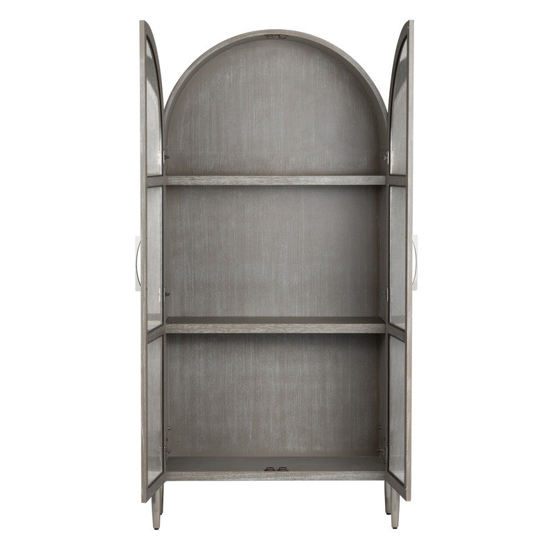 Finnley Brown/White Curio Cabinet by Crestview at Eve Furniture