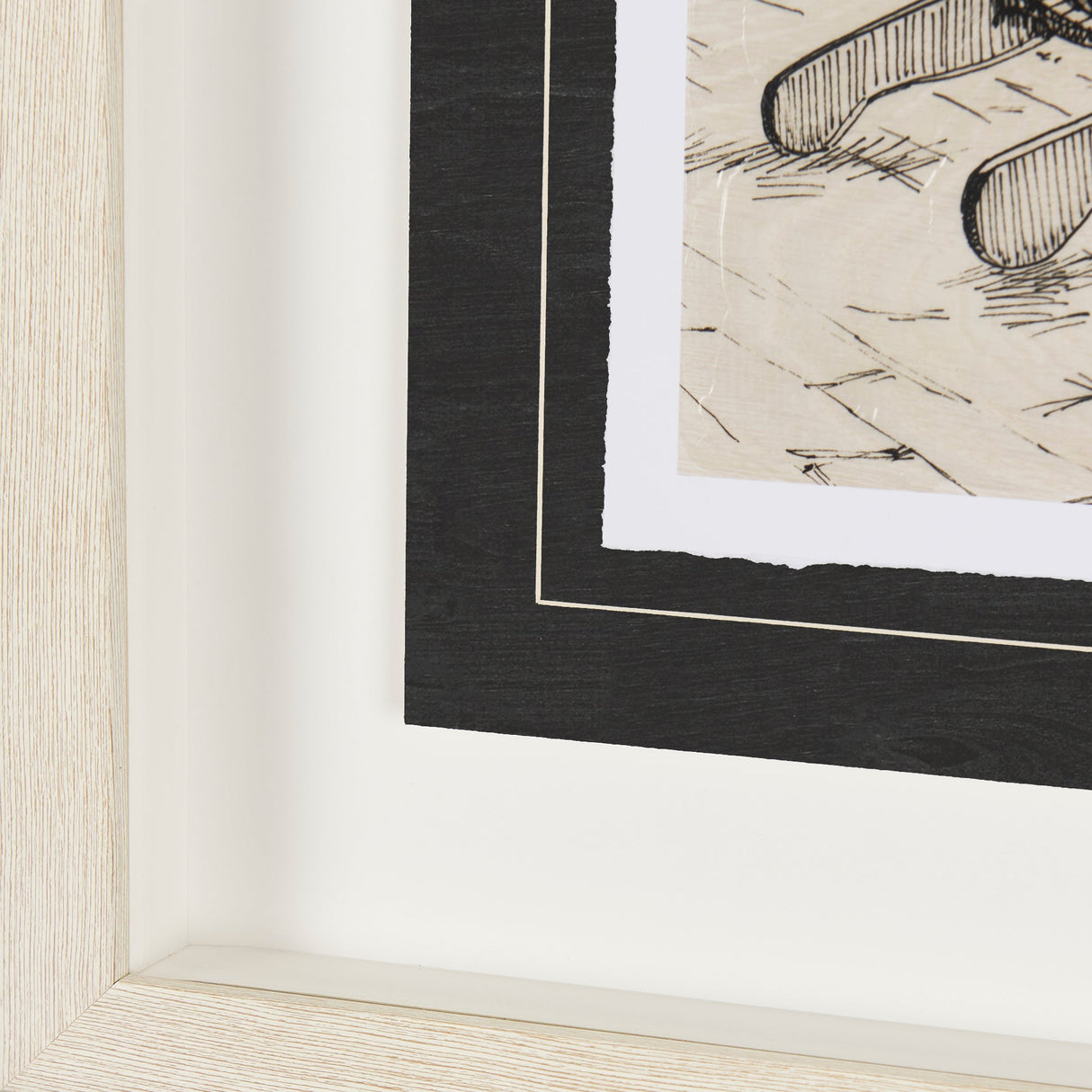Fireside III by Mercana Studio a Hand Embellished Textured Framed Art Print Matted under Glass by Mercana at Eve Furniture