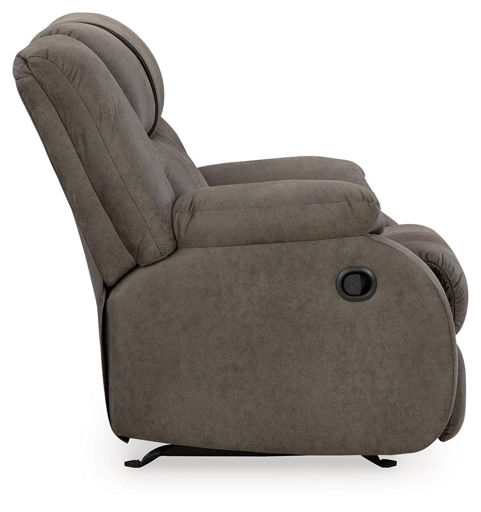 First Base Gunmetal Recliner by Ashley at Eve Furniture