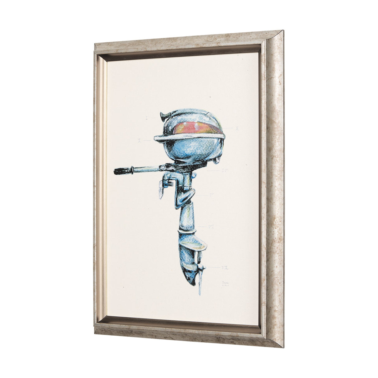 Fishing Lure by Mercana Studio a Hand Embellished Textured Framed Art Print by Mercana at Eve Furniture