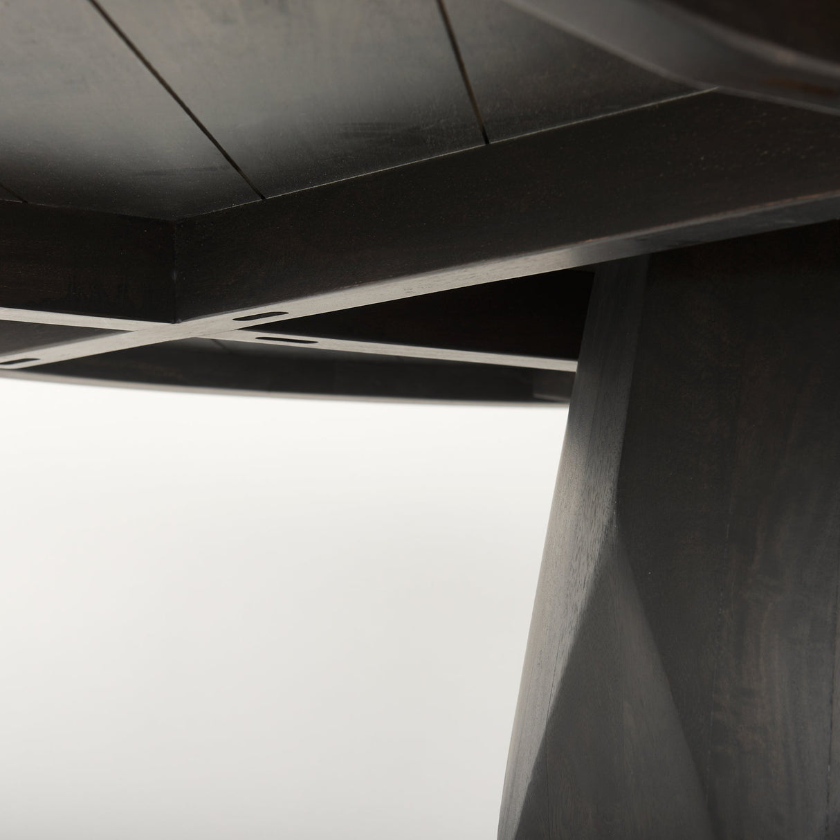 Fitzgerald Round Brown Solid Wood Top & Base Dining Table by Mercana at Eve Furniture