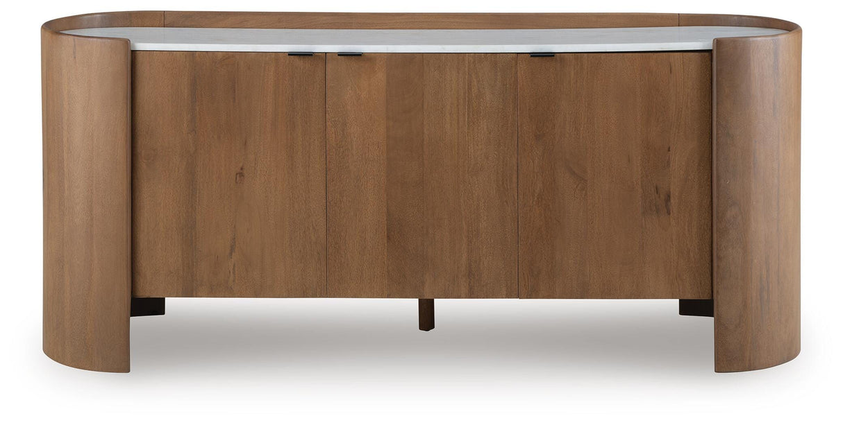 Fitzroy Brown/White Accent Cabinet by ASHLEY FURNITURE at Eve Furniture