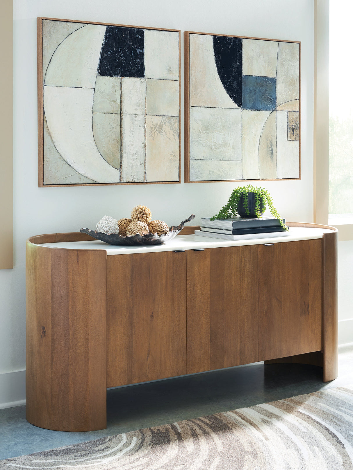 Fitzroy Brown/White Accent Cabinet by ASHLEY FURNITURE at Eve Furniture