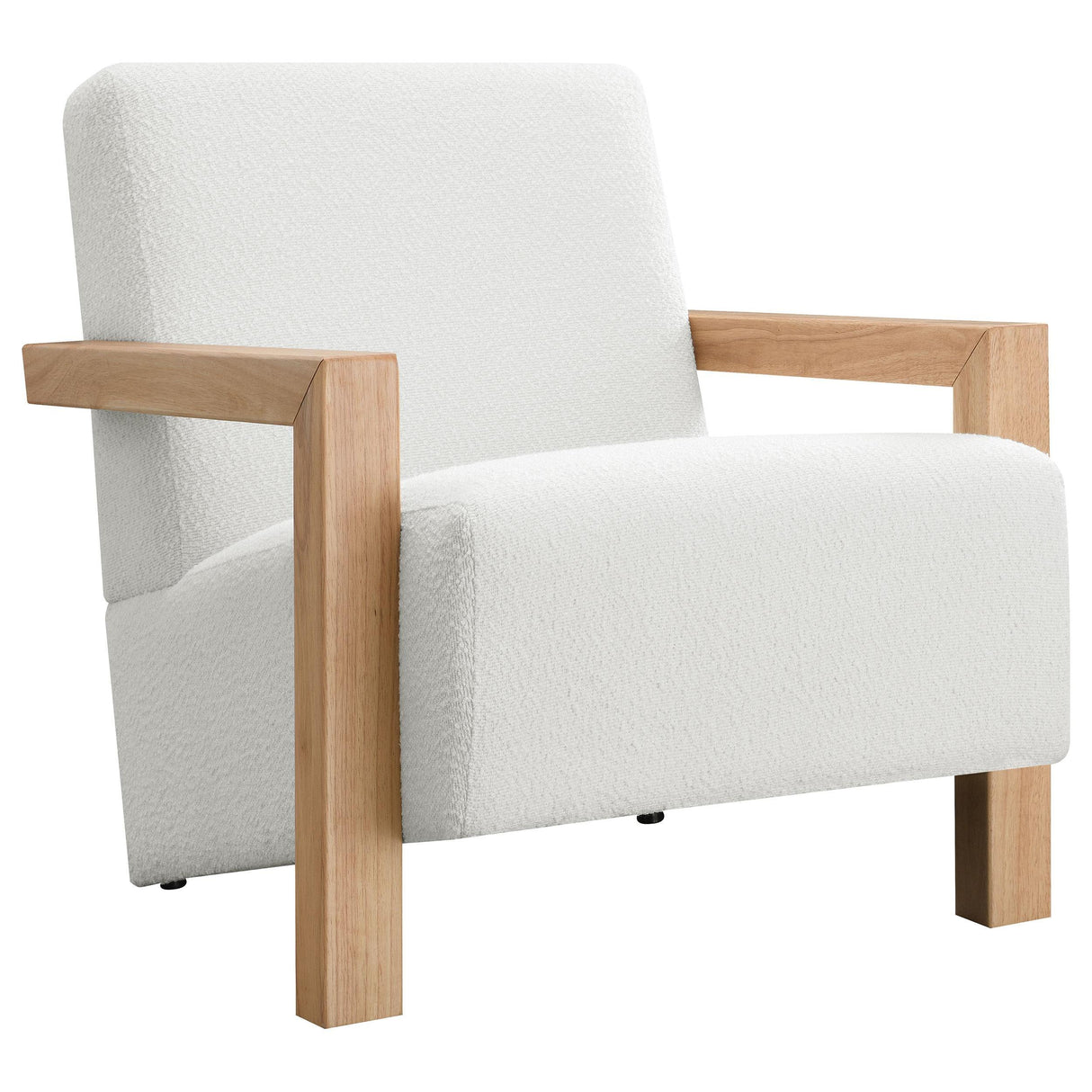 Fitzroy Ivory Boucle Upholstered Accent Arm Chair by Coaster at Eve Furniture