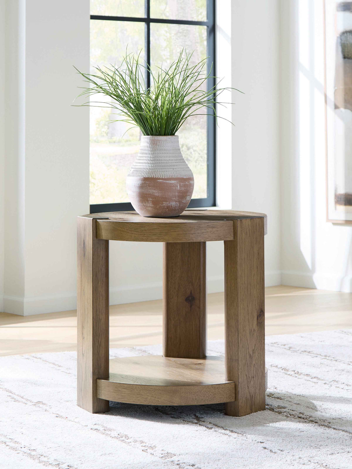 Flangren Light Brown End Table by Ashley at Eve Furniture