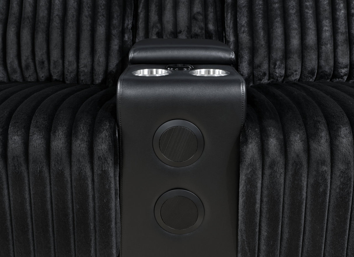 Flash Cord Fabric Power Reclining Sectional by Happy Homes at Eve Furniture