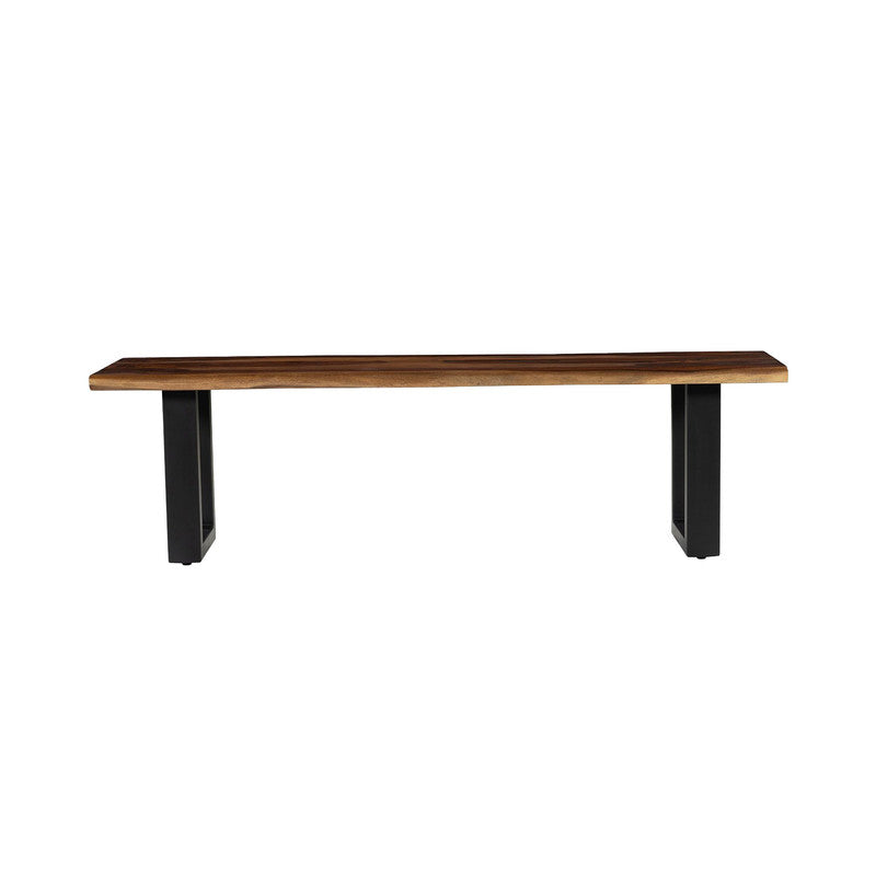 Fletcher Brown/Black Bench by Crestview at Eve Furniture