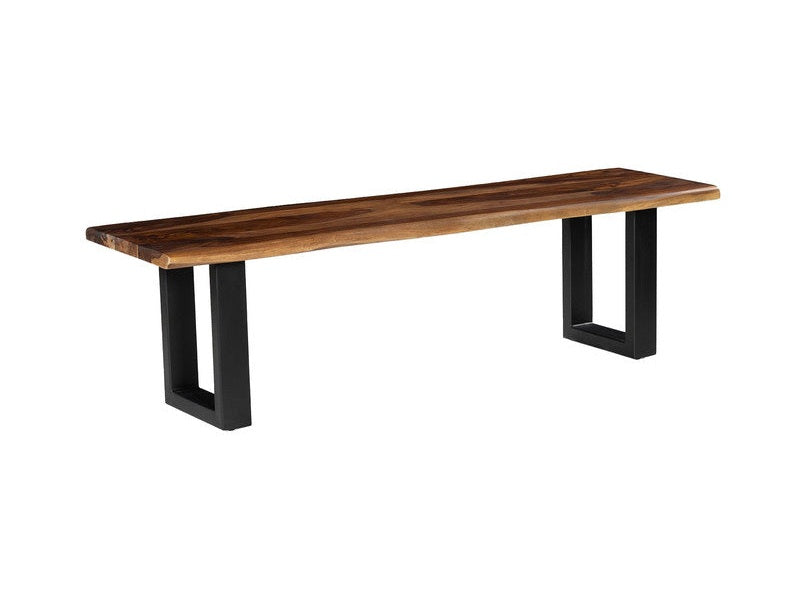 Fletcher Brown/Black Bench by Crestview at Eve Furniture