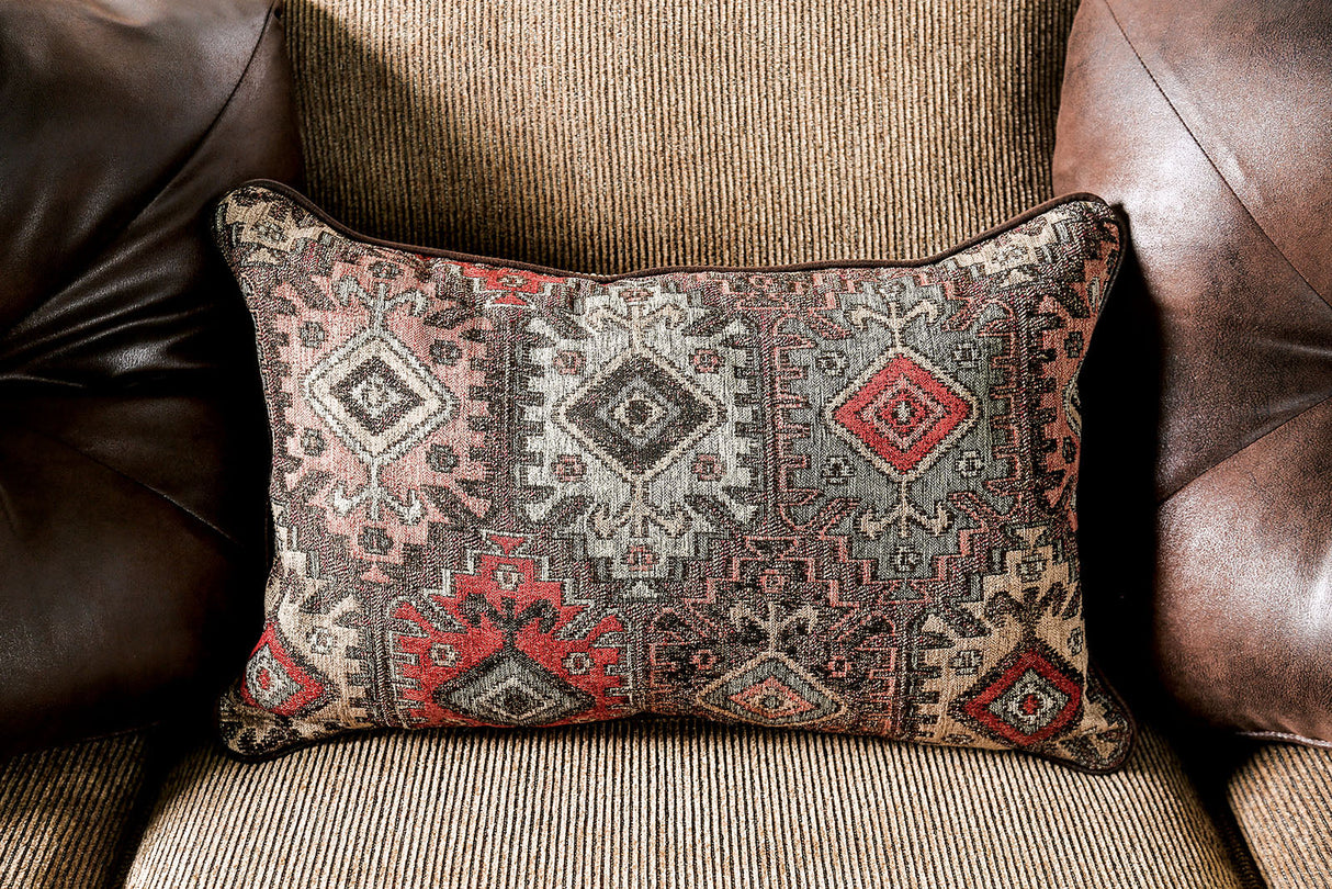 Fletcher Brown/Tan Sofa & Loveseat by Furniture of America at Eve Furniture