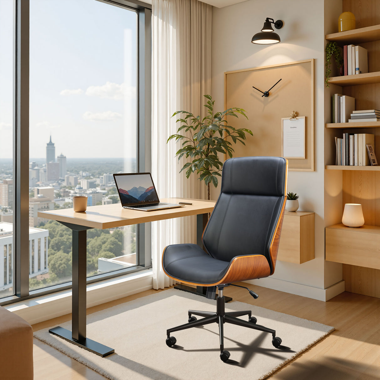 Flex Black High Back Office Chair by Zuomod at Eve Furniture