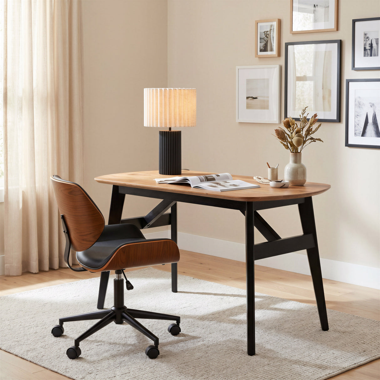 Flex Black Low Back Office Chair by Zuomod at Eve Furniture