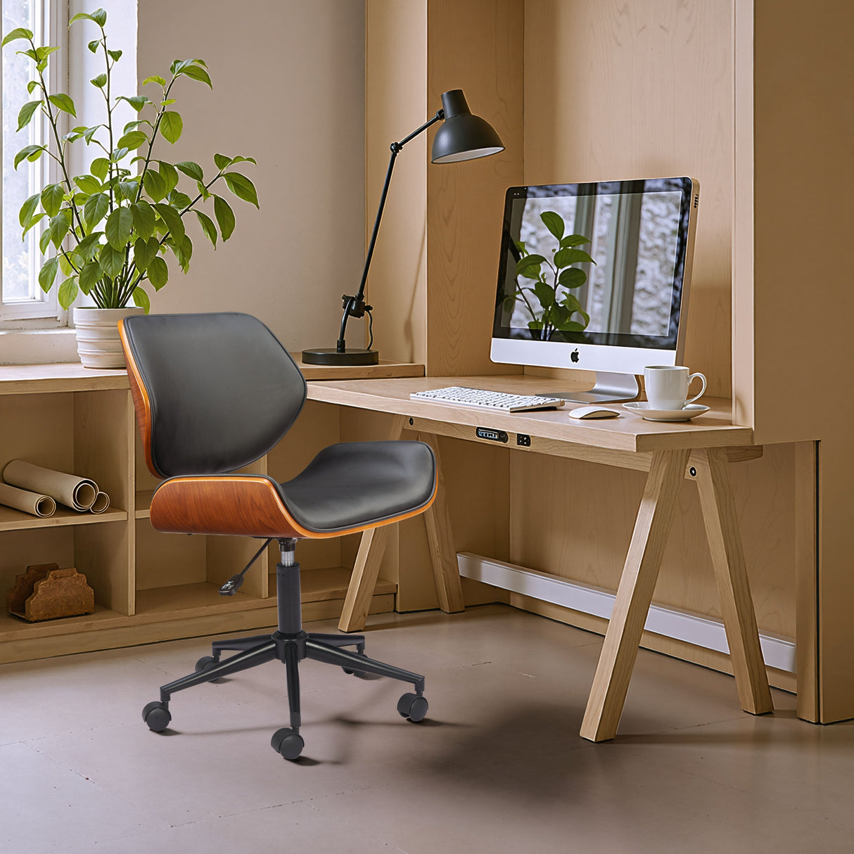 Flex Black Low Back Office Chair by Zuomod at Eve Furniture