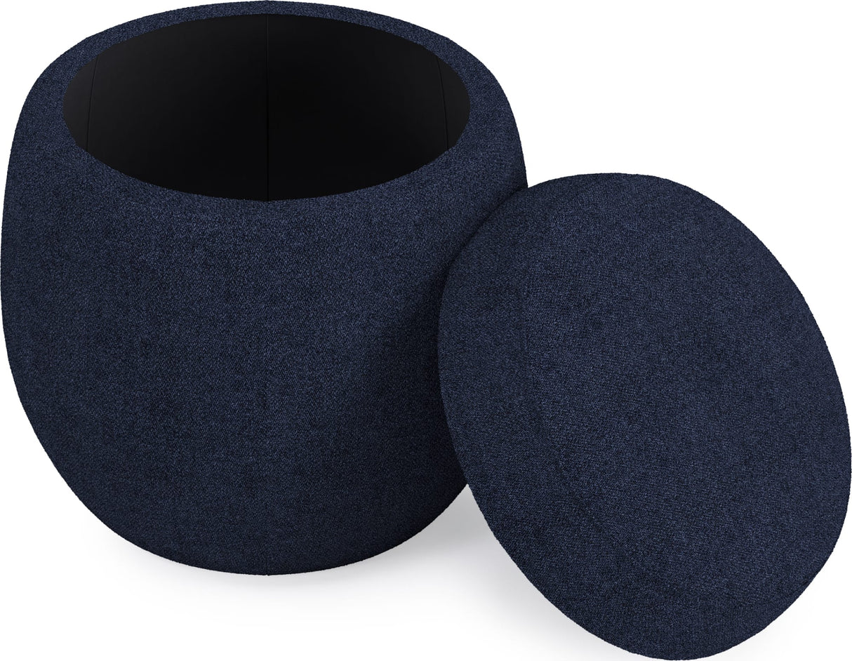 Flex Blue Jeans Upholstered Ottoman