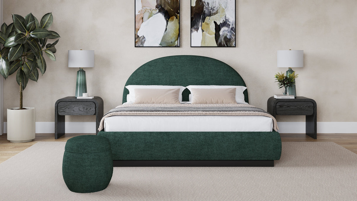 Flex California King Upholstered Bed in Emerald Chenille by Modus Furniture at Eve Furniture