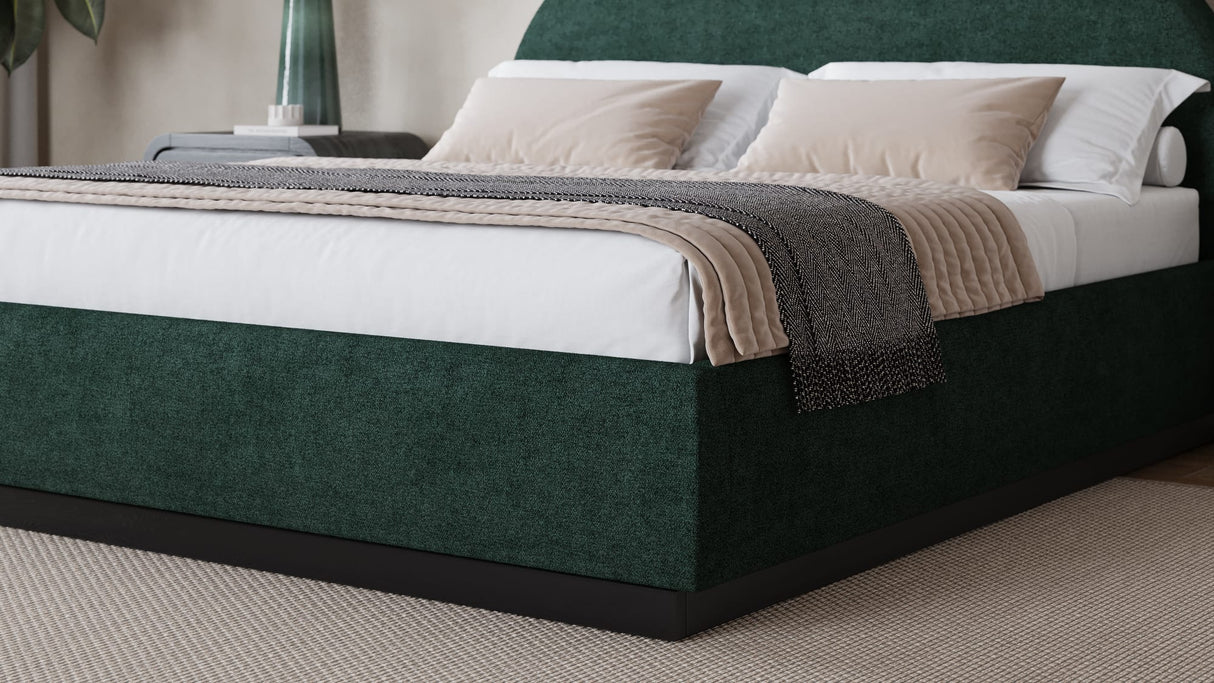 Flex Emerald Chenille Full Upholstered Bed