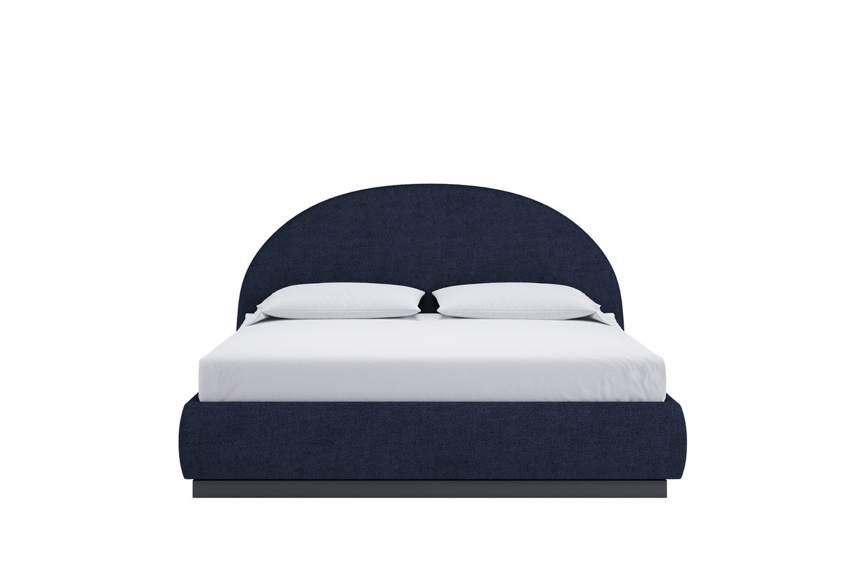 Flex Queen Upholstered Bed in Blue Jeans Chenille by Modus Furniture at Eve Furniture