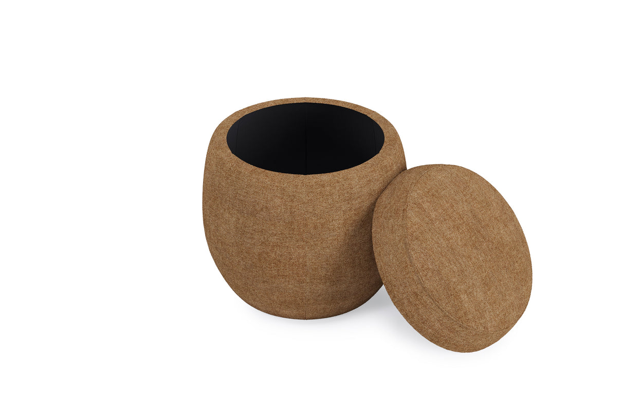 Flex Upholstered Ottoman in Porcini Chenille by Modus Furniture at Eve Furniture