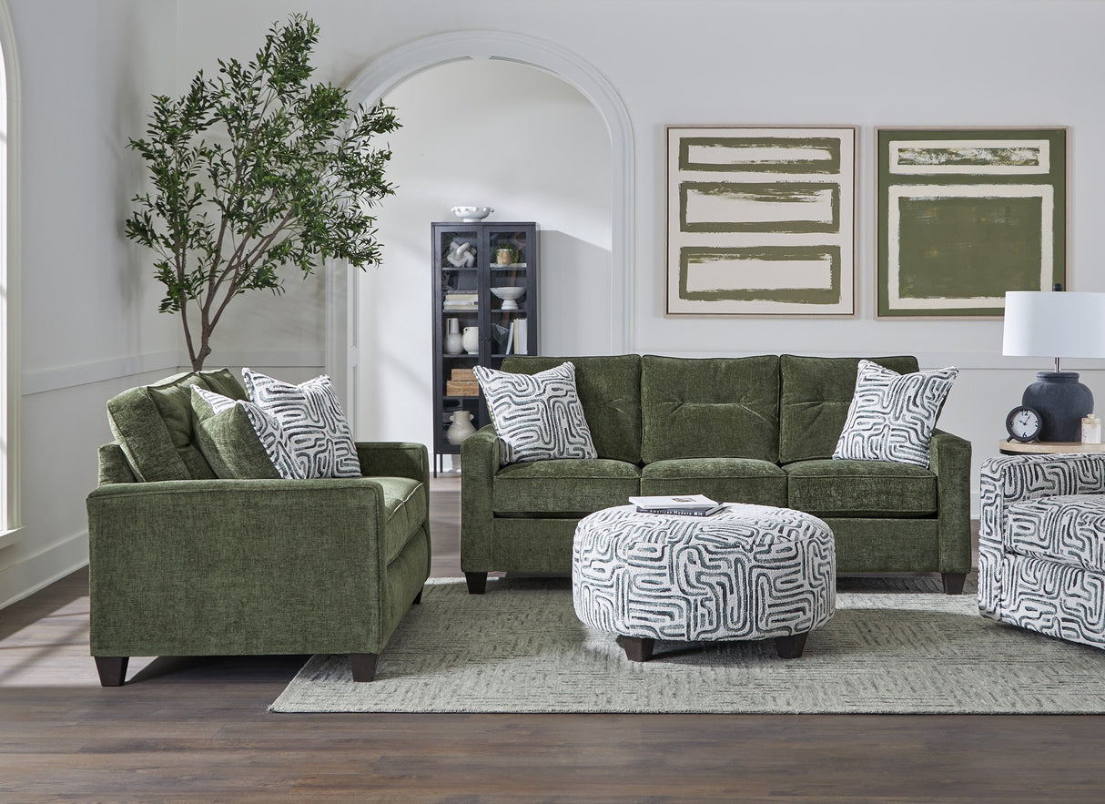 Flexi Comfort Olive Sofa & Loveseat Set by Happy Homes at Eve Furniture