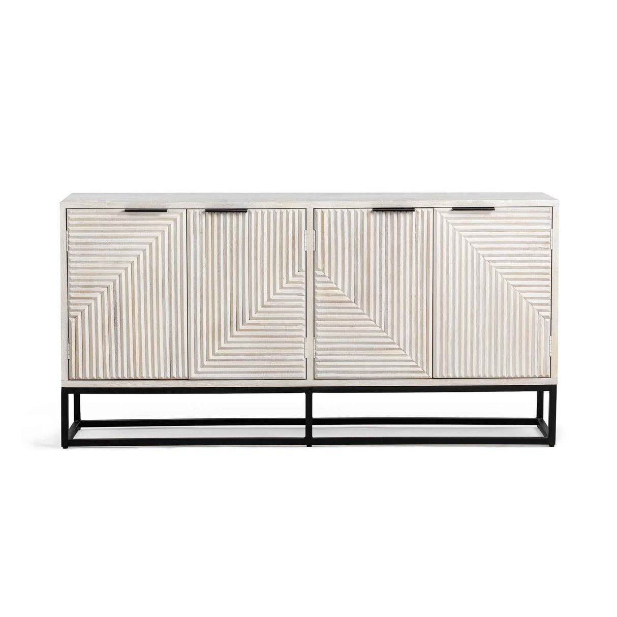 Flint 4 Door Cabinet - Coastal White by Classic Home at Eve Furniture