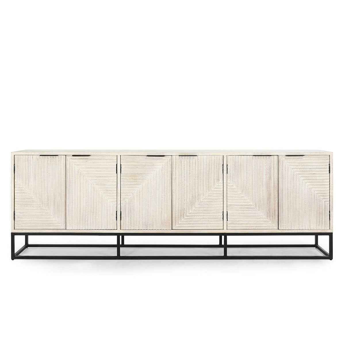 Flint 6 Door Cabinet - Coastal White by Classic Home at Eve Furniture