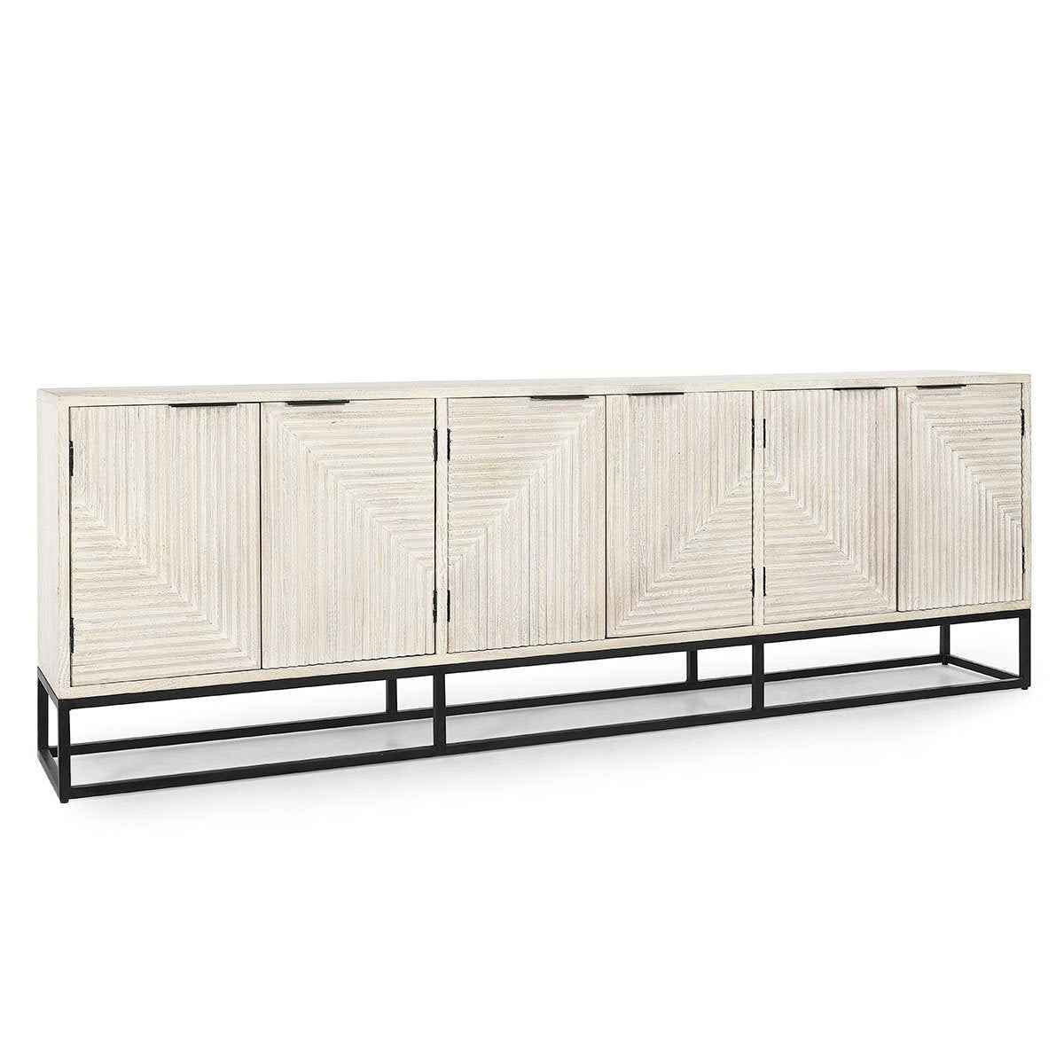 Flint 6 Door Cabinet - Coastal White by Classic Home at Eve Furniture
