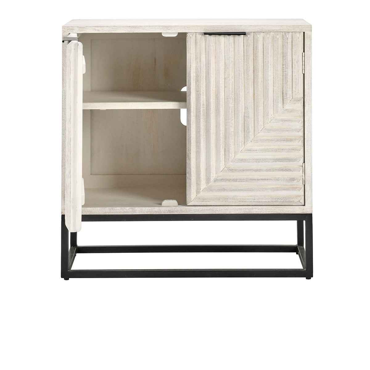 Flint Coastal White 2 Door Cabinet by Classic Home at Eve Furniture