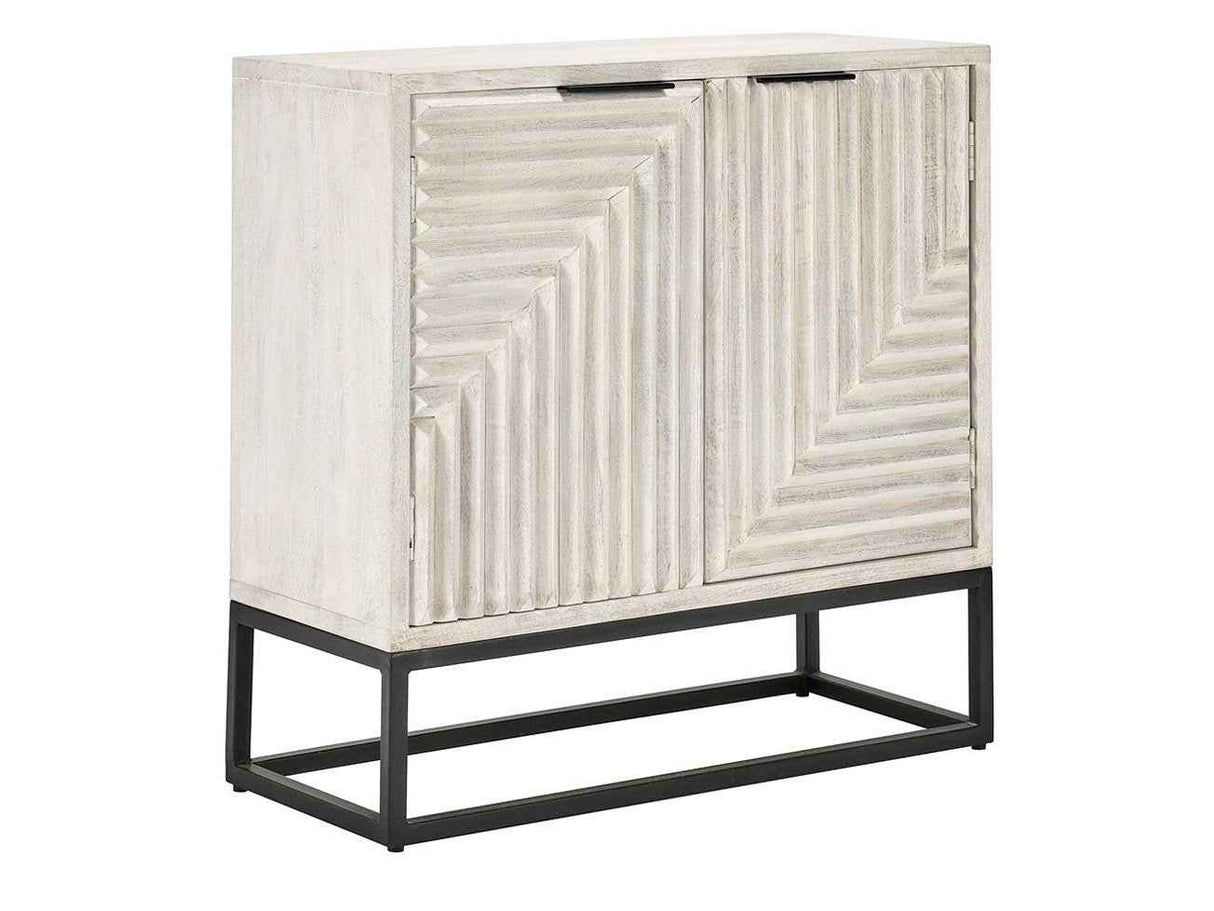 Flint Coastal White 2 Door Cabinet by Classic Home at Eve Furniture