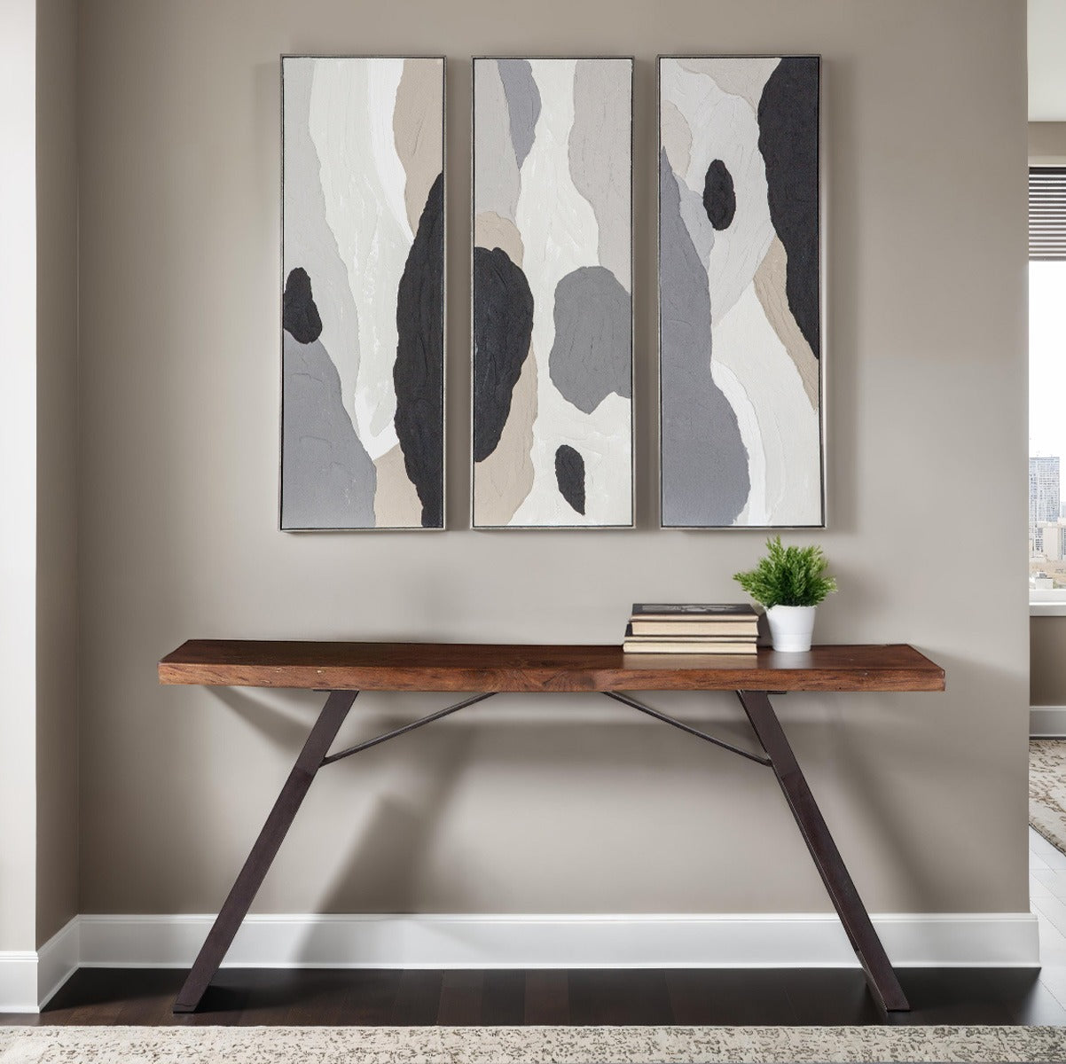 London Loft 68" Console Table in Walnut