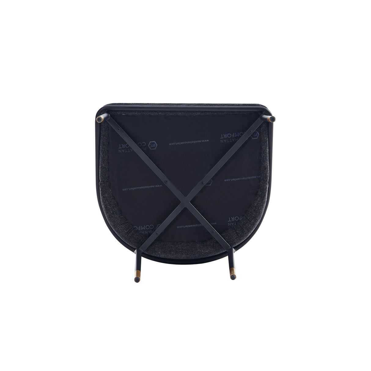 Flor Dining Chair in Black (set of 2) by Manhattan Comfort at Eve Furniture