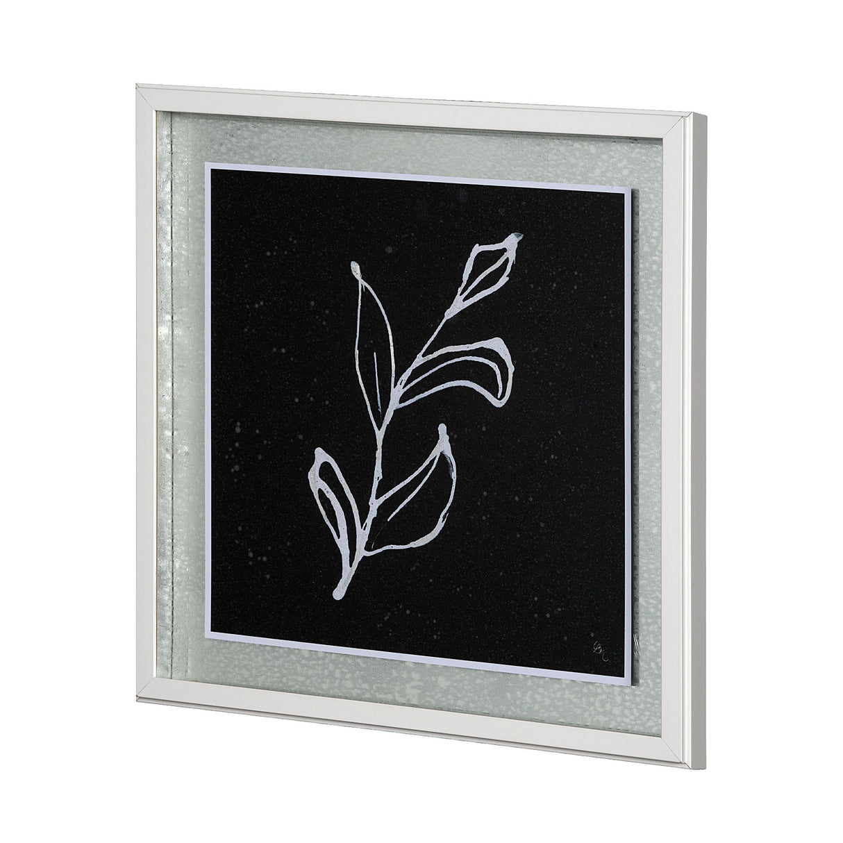 Flora I by Mercana Studio a Hand Embellished Textured Framed Art Print Matted under Glass by Mercana at Eve Furniture