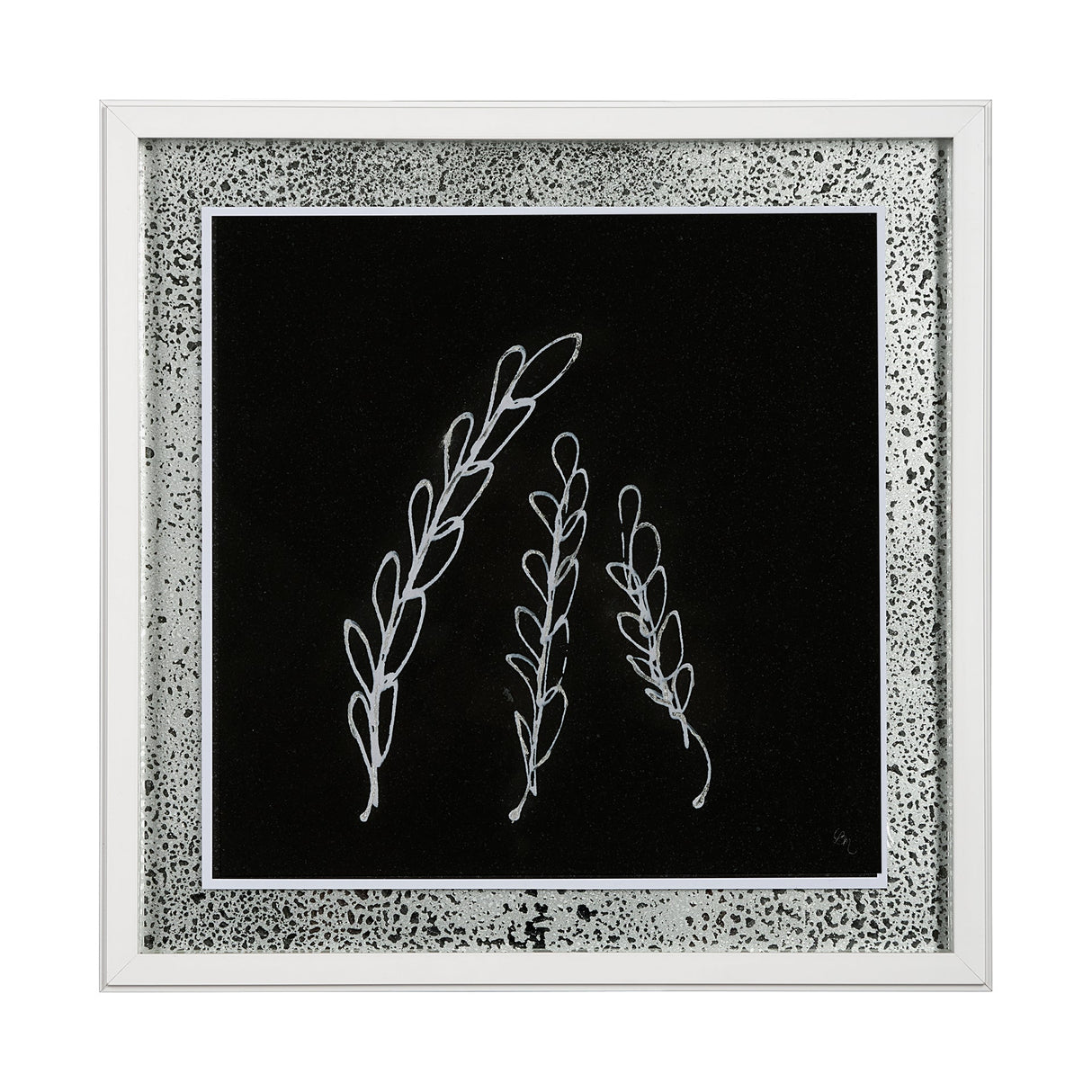 Flora IV by Mercana Studio a Hand Embellished Textured Framed Art Print Matted under Glass by Mercana at Eve Furniture