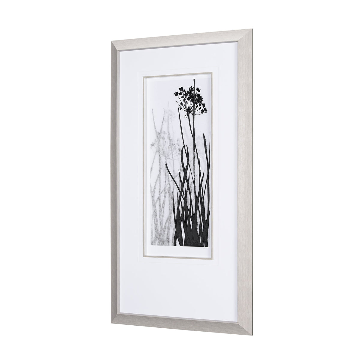 Floral Silhouette I by Mercana Studio Hand Embellished Textured Framed Art Print Matted under Glass by Mercana at Eve Furniture