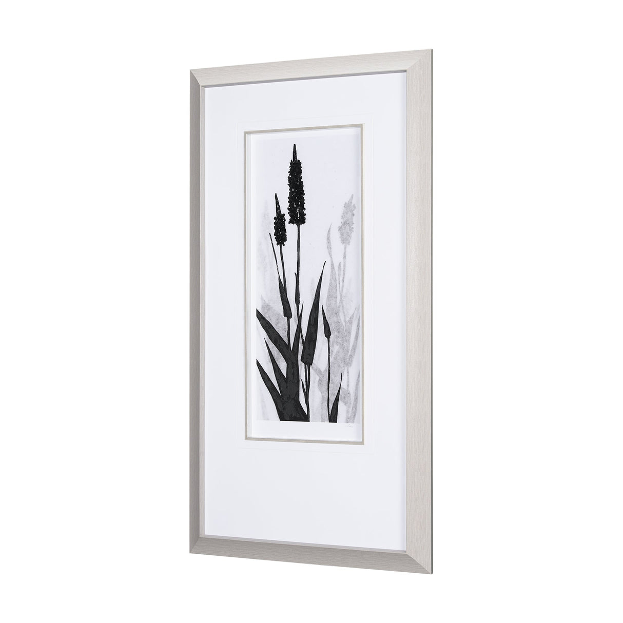 Floral Silhouette II by Mercana Studio Hand Embellished Textured Framed Art Print Matted under Glass by Mercana at Eve Furniture