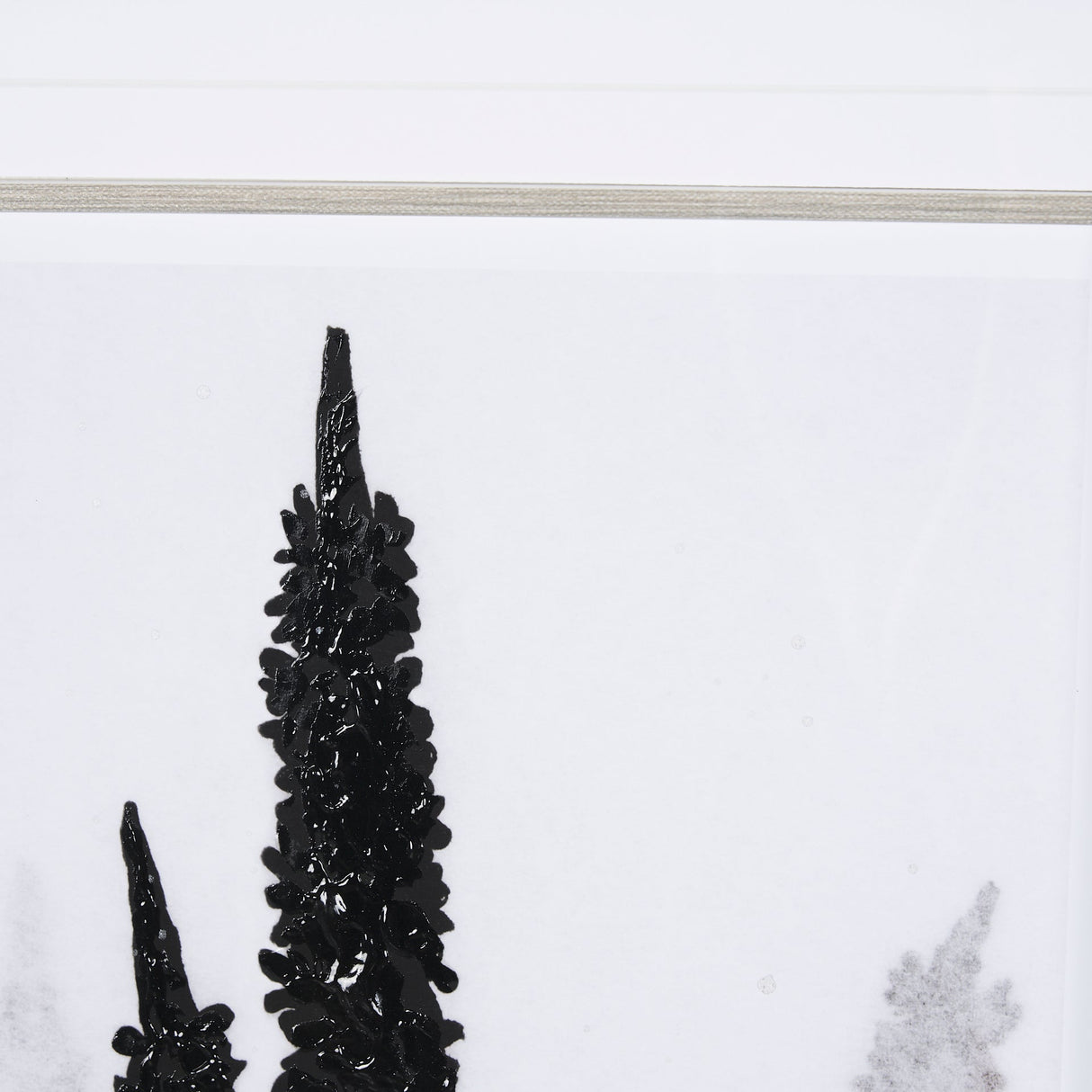 Floral Silhouette II by Mercana Studio Hand Embellished Textured Framed Art Print Matted under Glass by Mercana at Eve Furniture