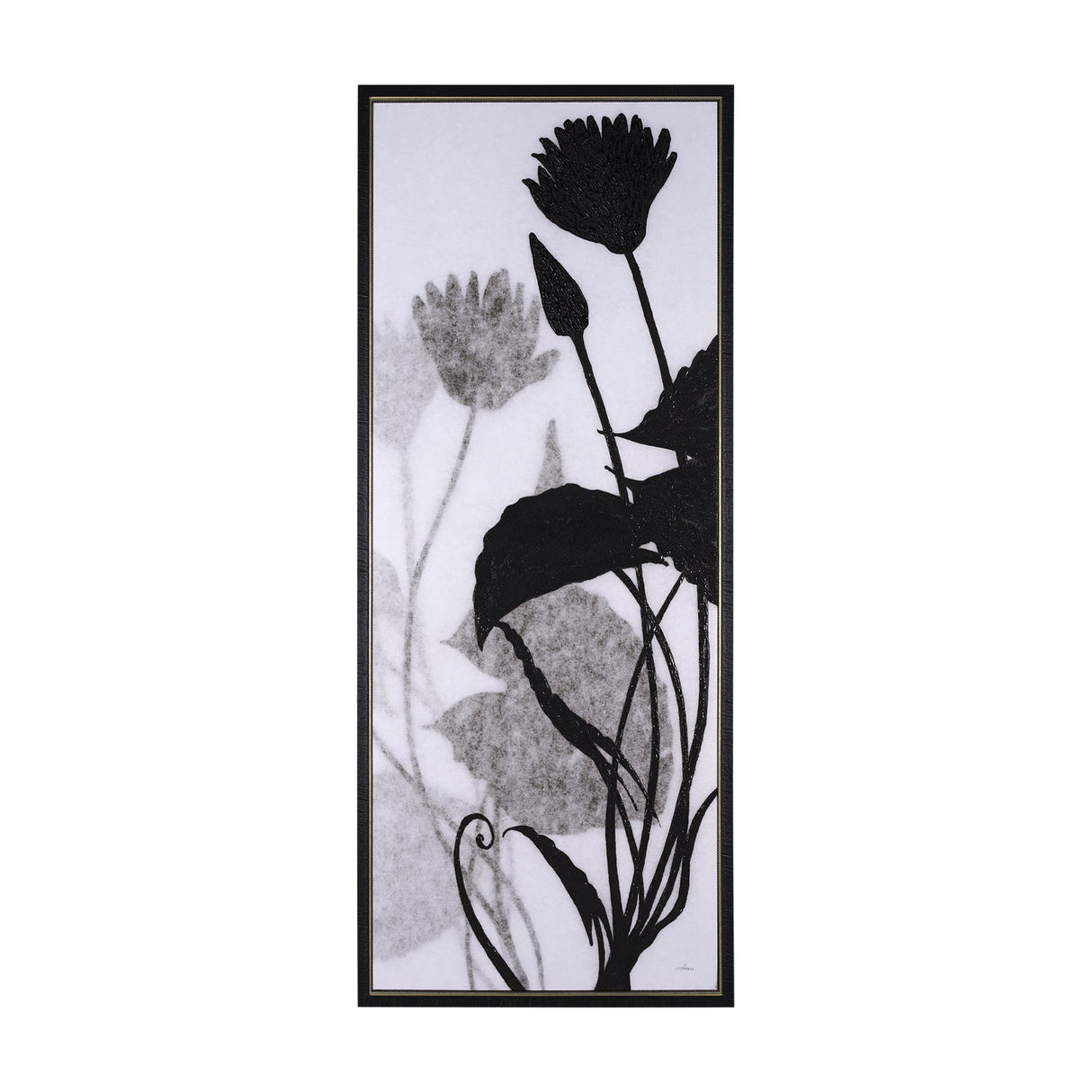 Floral Silhouette III by Mercana Studio a Hand Embellished Textured Framed Canvas by Mercana at Eve Furniture