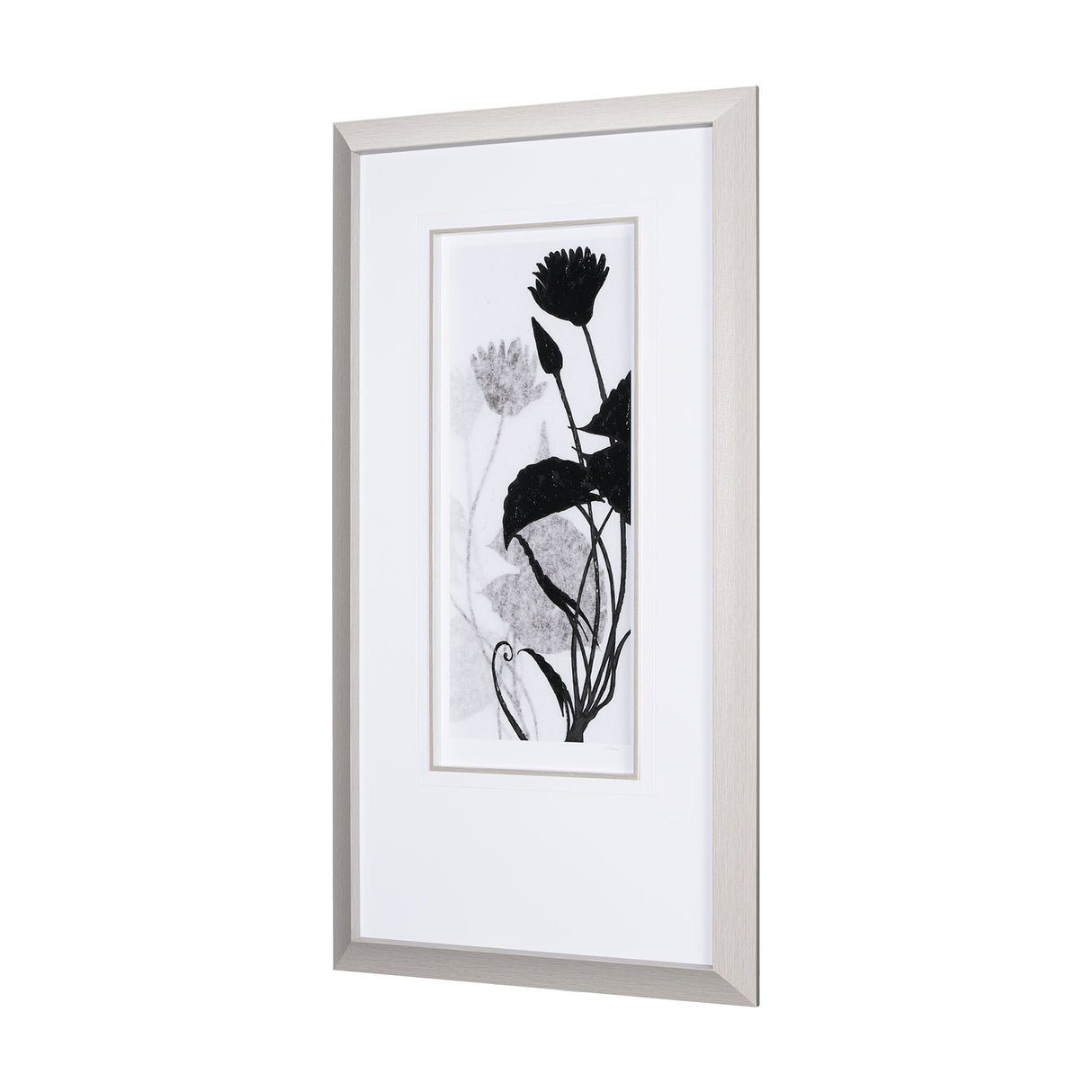 Floral Silhouette III by Mercana Studio Hand Embellished Textured Framed Art Print Matted under Glas by Mercana at Eve Furniture