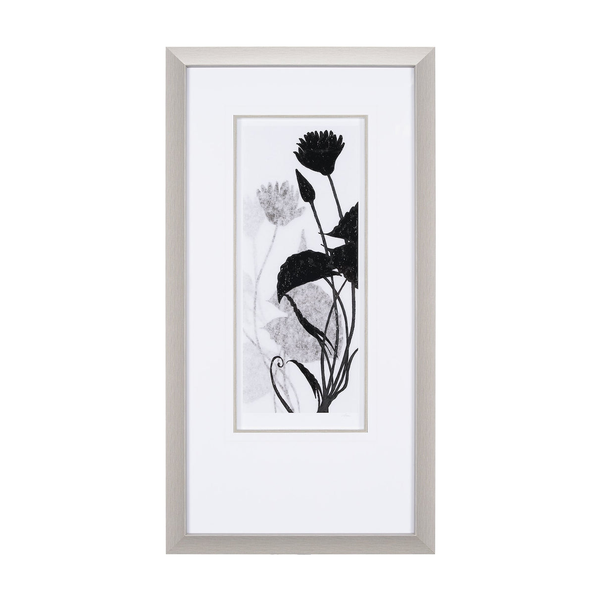 Floral Silhouette III by Mercana Studio Hand Embellished Textured Framed Art Print Matted under Glas by Mercana at Eve Furniture