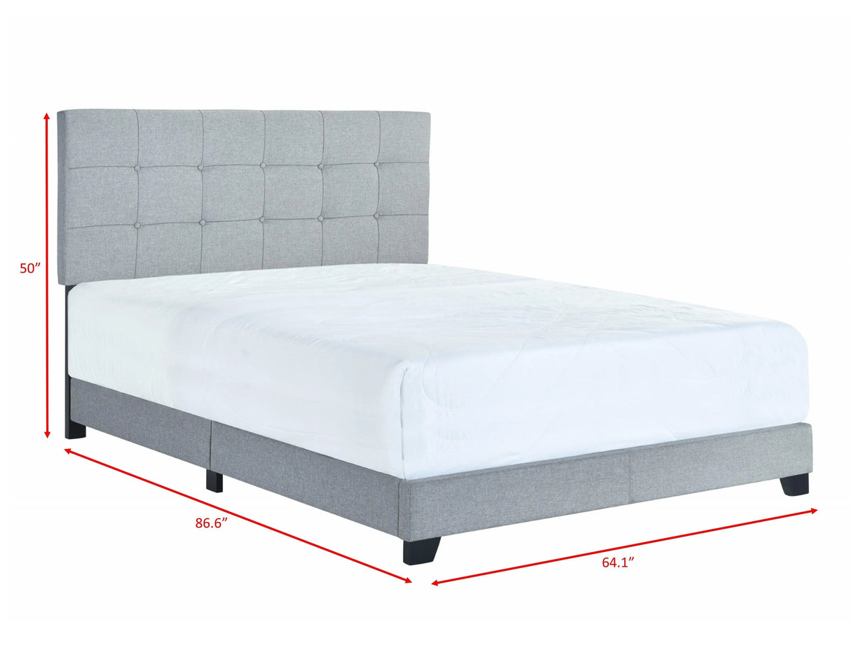 Florence Gray Full Upholstered Bed by Crown Mark at Eve Furniture