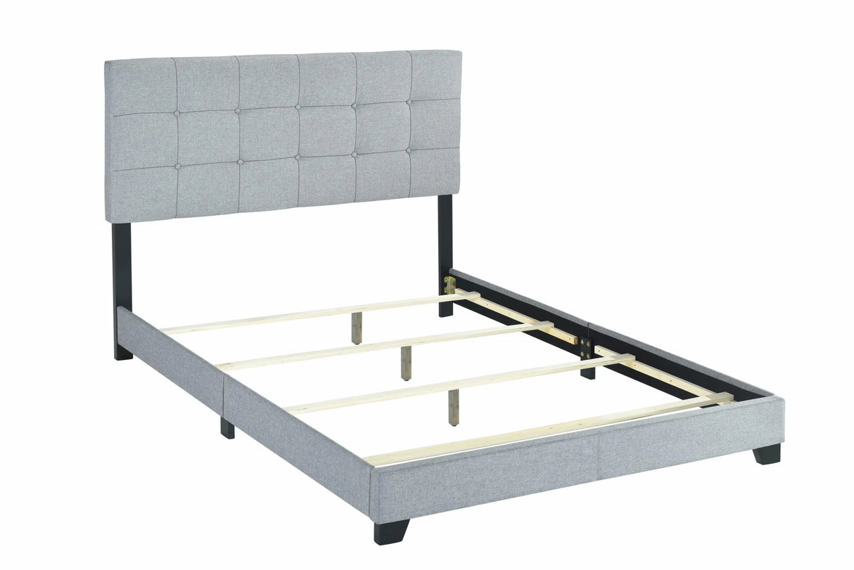 Florence Gray King Upholstered Bed by Crown Mark at Eve Furniture