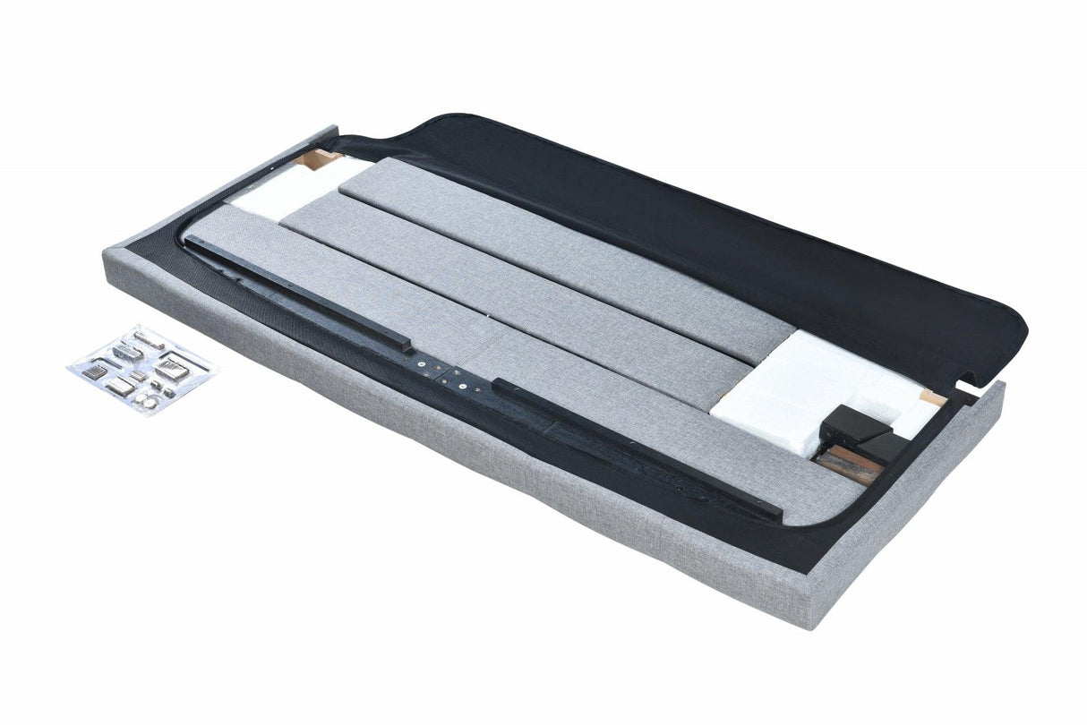 Florence Gray King Upholstered Bed by Crown Mark at Eve Furniture