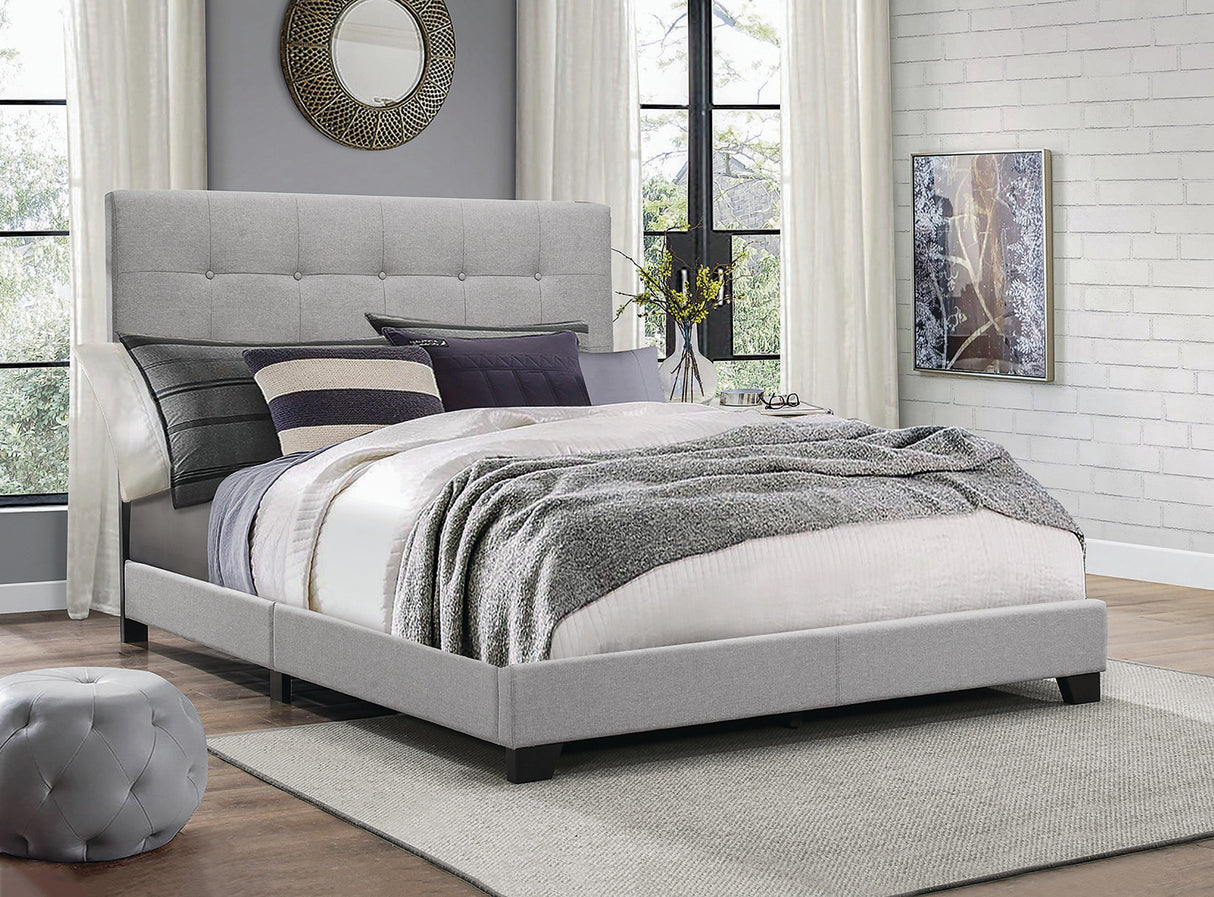 Florence Gray Twin Upholstered Bed by Crown Mark at Eve Furniture