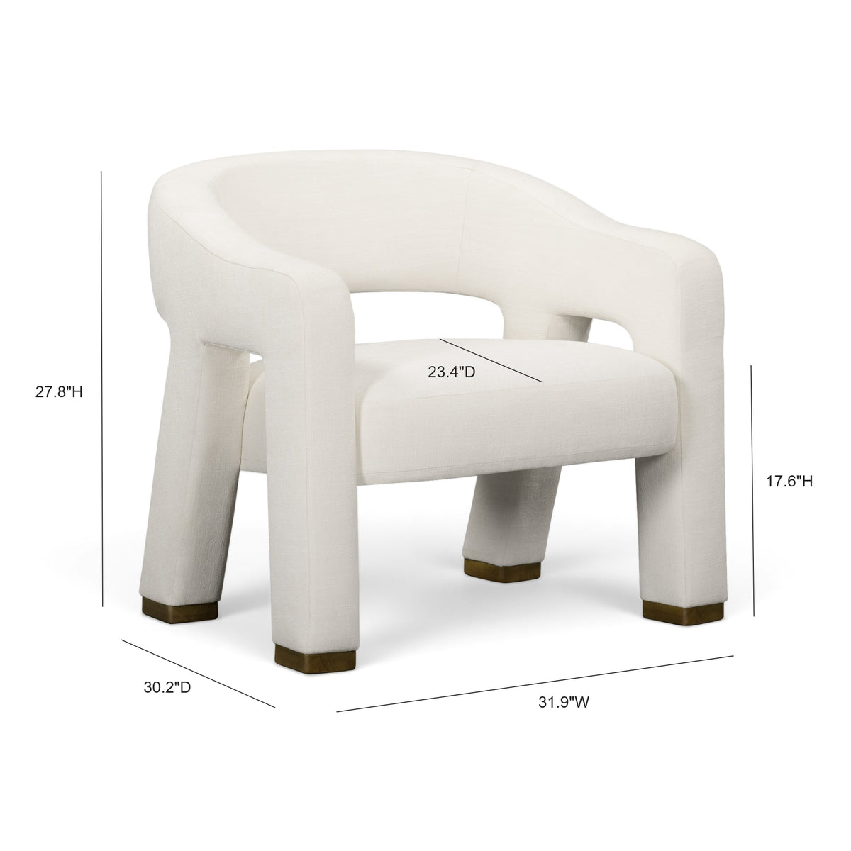 Florence Linen Accent Chair by TOV Furniture at Eve Furniture