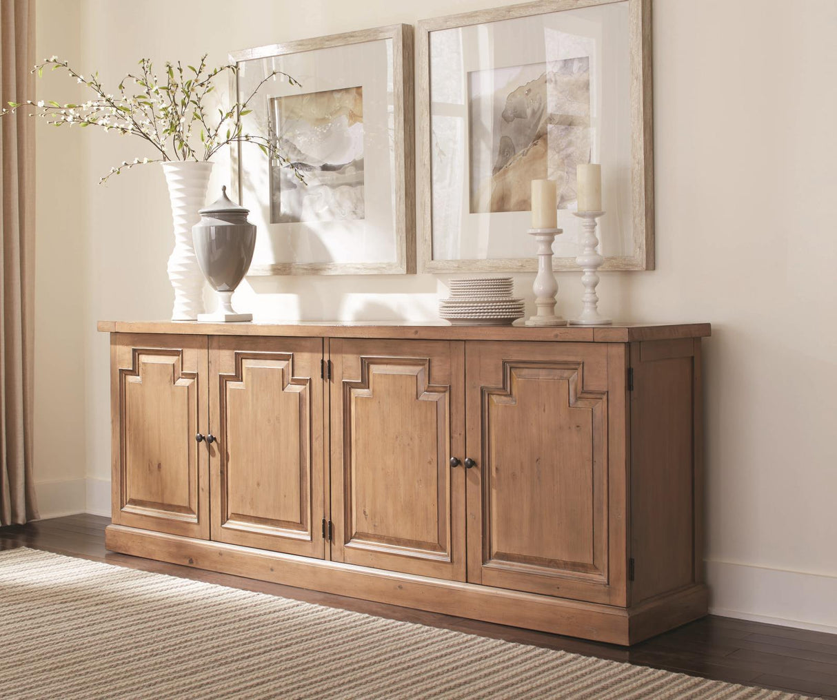 Florence Rustic Smoke 4-Door Sideboard by Coaster at Eve Furniture