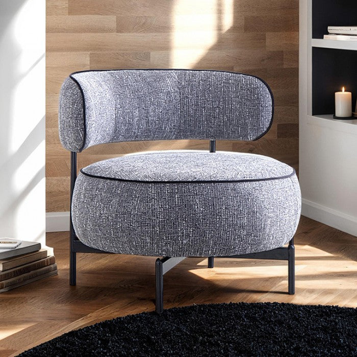 Florens Dark Gray Swivel Chair by Furniture of America at Eve Furniture