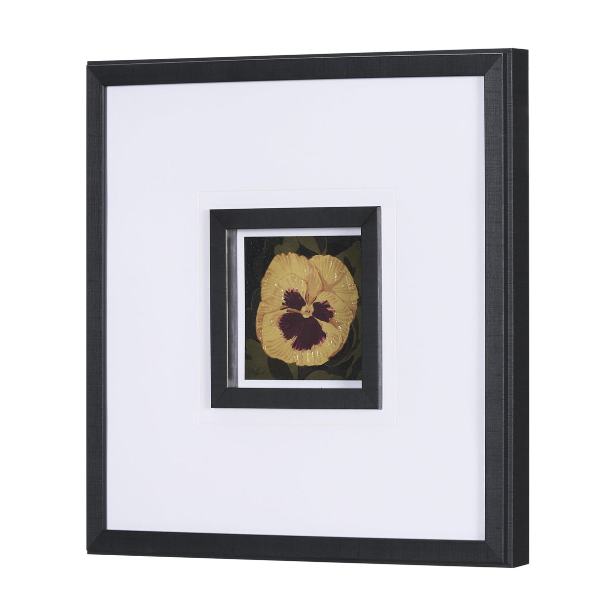 Flower Portrait I by Mercana Studio a Hand Embellished Textured Framed Art Print Matted under Glass by Mercana at Eve Furniture