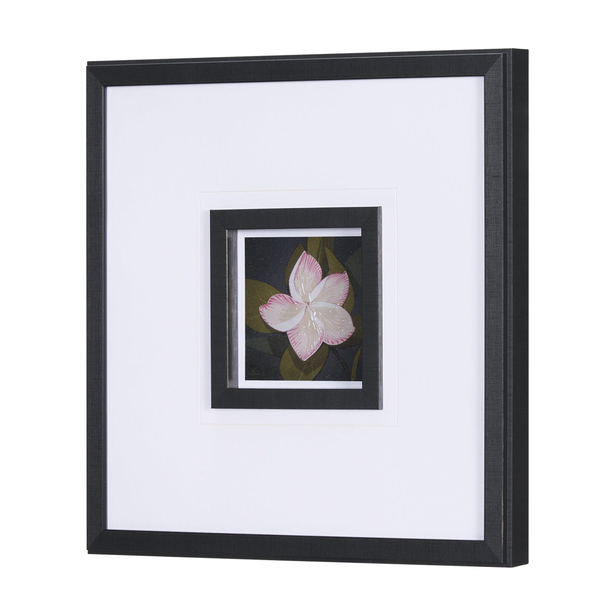 Flower Portrait III by Mercana Studio Hand Embellished Textured Framed Art Print Matted under Glass by Mercana at Eve Furniture