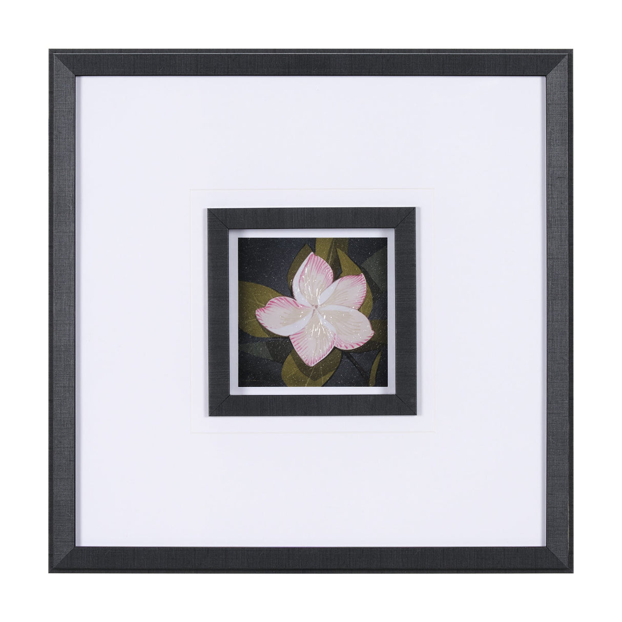 Flower Portrait III by Mercana Studio Hand Embellished Textured Framed Art Print Matted under Glass by Mercana at Eve Furniture