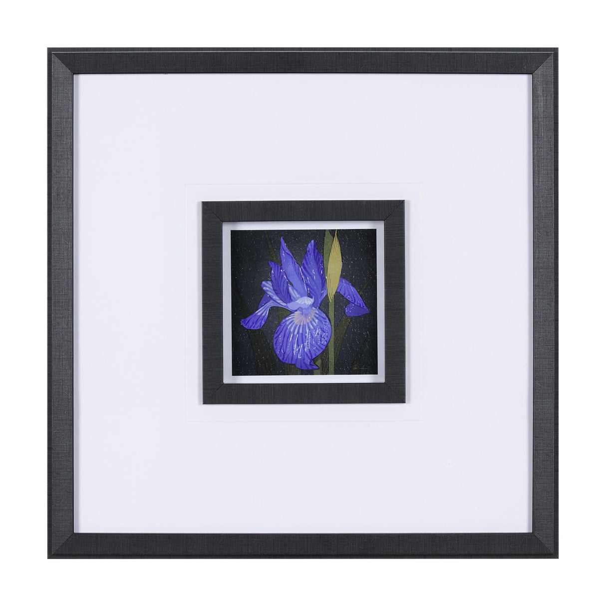 Flower Portrait IV by Mercana Studio a Hand Embellished Textured Framed Art Print Matted under Glass by Mercana at Eve Furniture